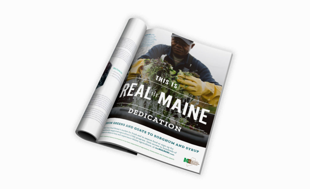 Real Maine ad in magazine 