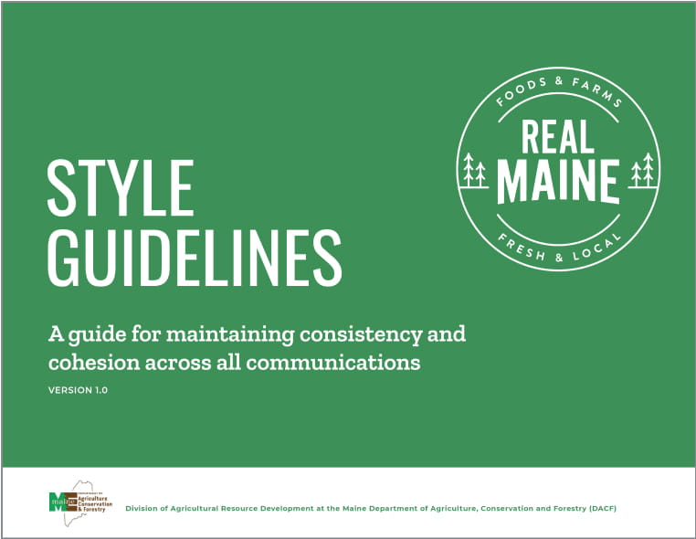Real Maine style guideline cover