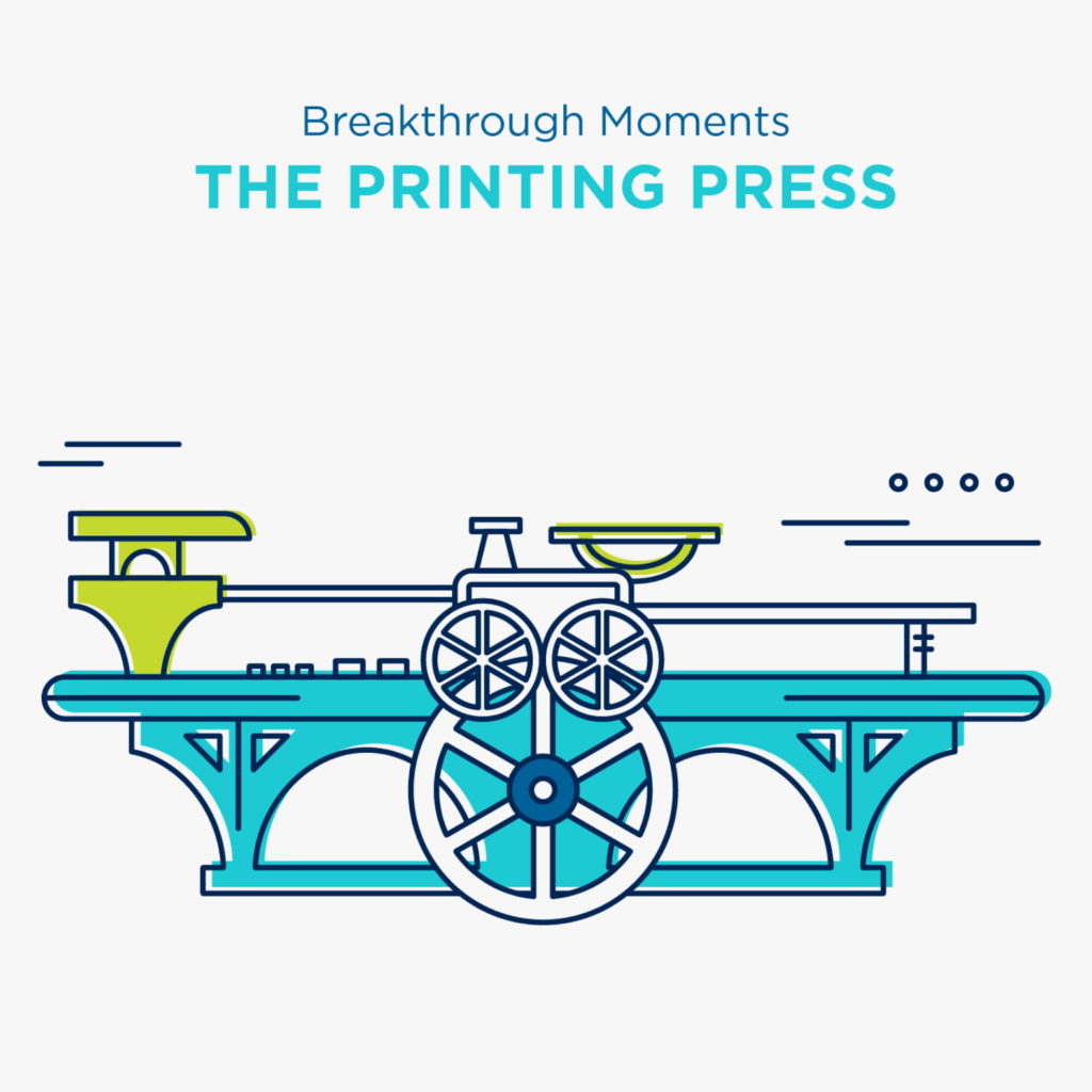 Illustration of the printing press